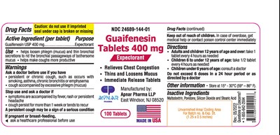 Guaifenesin Tablets 400 mg (Label)